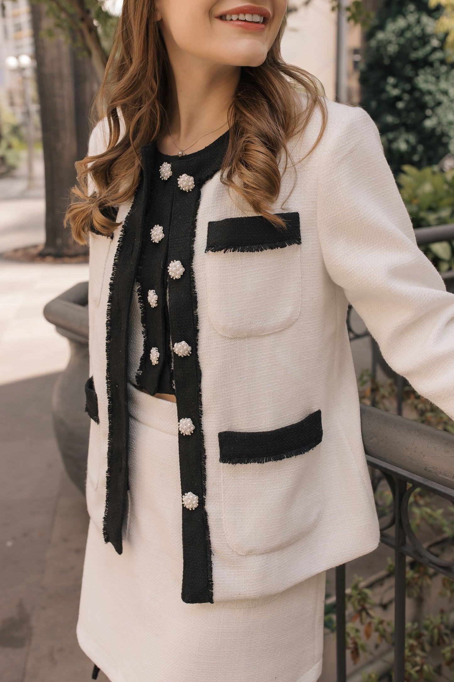 White Tweed Blazer