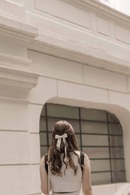 White Tweed Top and Skirt Set